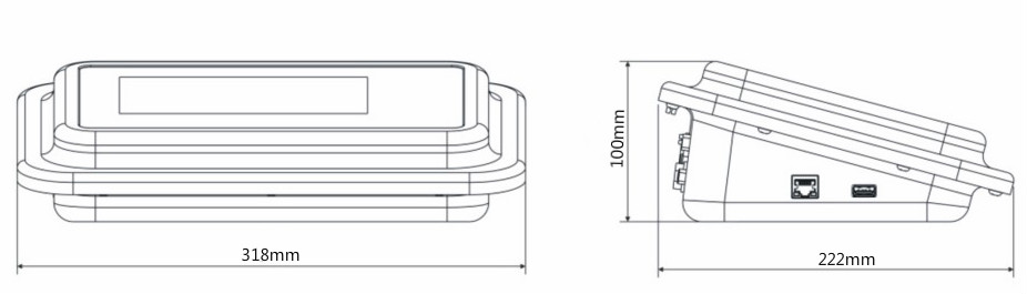 柯力D39-WB(YTW)汽车衡称重仪表产品尺寸