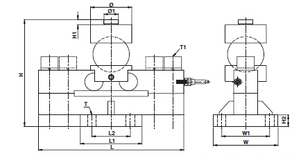 美国世铨-Celtron MDB称重传感器产品尺寸