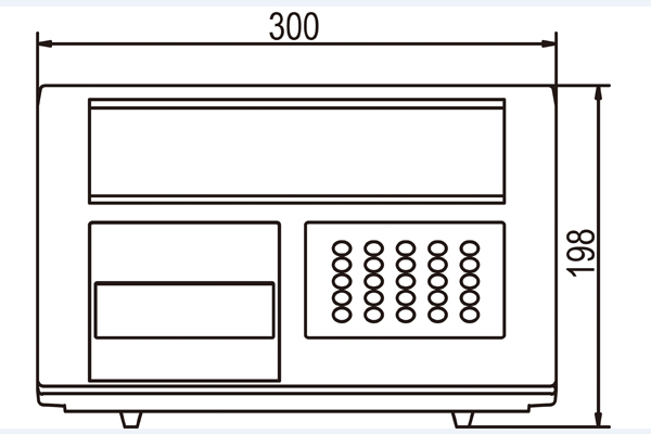 XK3190-D10称重仪表产品正视图