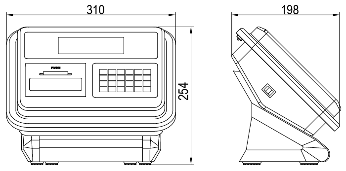 耀华XK3190-DS5s称重仪表外形尺寸