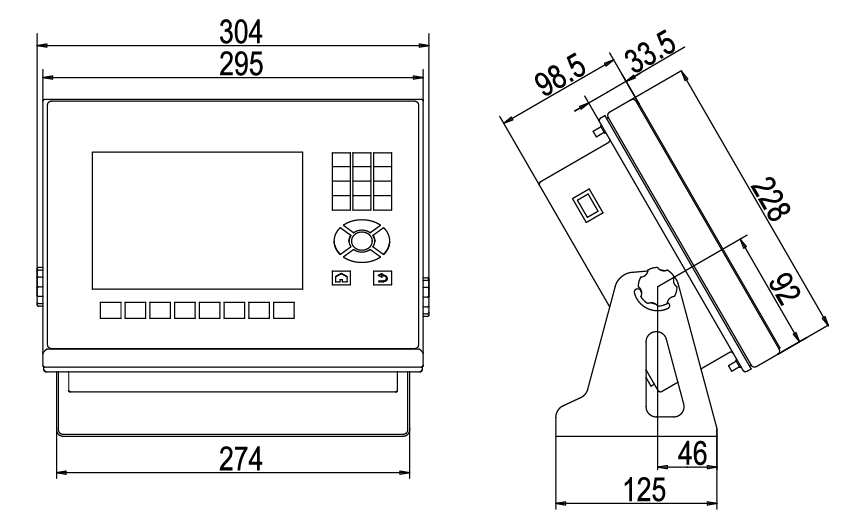 耀华XK3190-DS9称重仪表外形尺寸