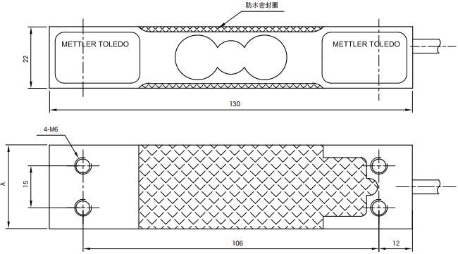 梅特勒托利多MT1022称重传感器尺寸