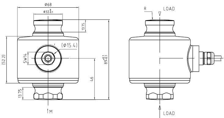 梅特勒托利多SLC611称重传感器尺寸